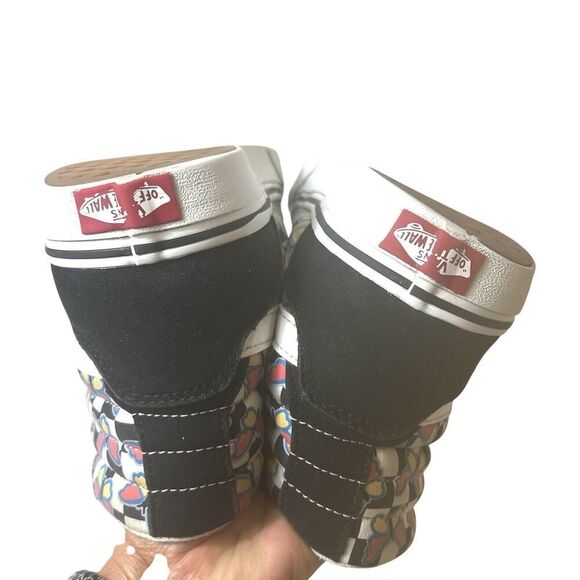 Vans Sk8-Hi Womens 9 Black Butterfly Print Suede/Canvas High Top Sneaker Lace Up - Picture 8 of 11